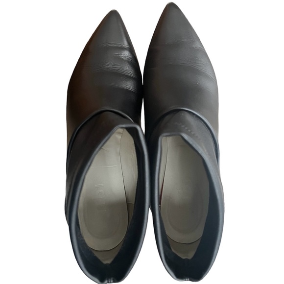 TIBI Leather Black Ankle Boots / Booties Kitten Heels | Size 38.5 - Picture 5 of 10